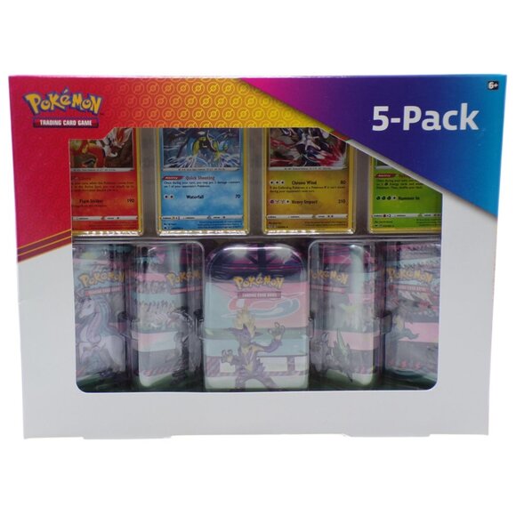 Pokémon TCG Galar Power Mini Tin Set 5-Pk Evolving Skies & Brillant Stars! - Picture 2 of 7